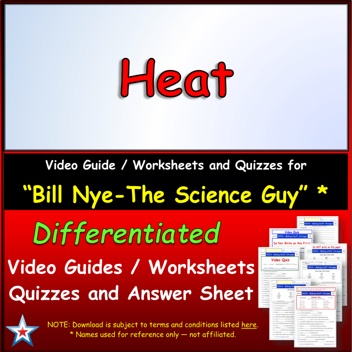 Bill nye heat video worksheet