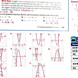 Key features of quadratic functions worksheet answers